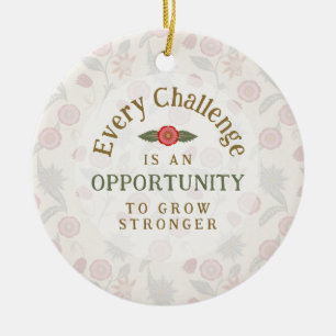 "Stärker werden"-Affirmation Keramik Ornament