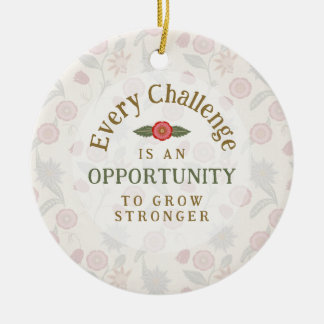 "Stärker werden"-Affirmation Keramik Ornament
