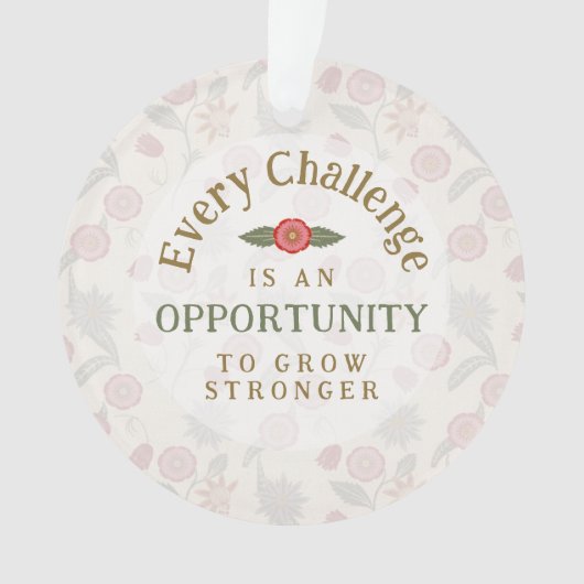 "Stärker werden"-Affirmation Ornament (Vorderseite)