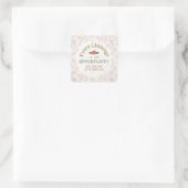 "Stärker werden"-Affirmation Quadratischer Aufkleber (Tasche)