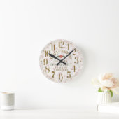 "Stärker werden"-Affirmation Runde Wanduhr (Zuhause)
