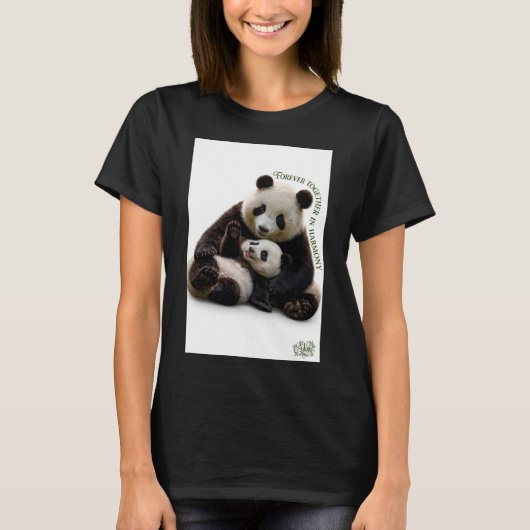Stärker zusammen in Harmonie Pandas Frau Bio- T-Shirt (Vorderseite)