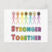 Stärker zusammenarbeiten postkarte (Vorderseite)