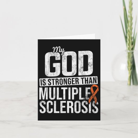 Stärkere Multipler Sklerose Frau Awareness Orange  Karte (Vorderseite)