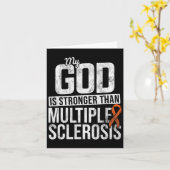 Stärkere Multipler Sklerose Frau Awareness Orange Karte (Gelbe Blume)