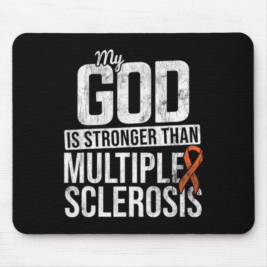 Stärkere Multipler Sklerose Frau Awareness Orange  Mousepad (Vorne)
