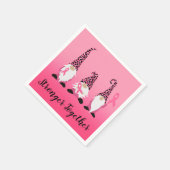 Stärkere Rosa Brustkrebs Schleife Serviette (Ecke)