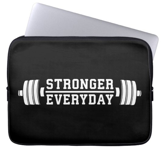 Stärkerer Alltag - Workout Inspiration Laptopschutzhülle (Vorderseite)