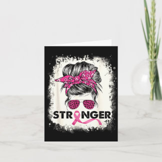 Stärkerer Brustkrebs-Bewusstsein Rosa Kämpfer Karte
