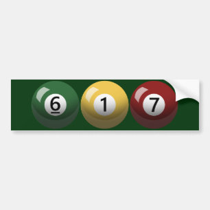 Starkes 617 Billard Bostons Autoaufkleber
