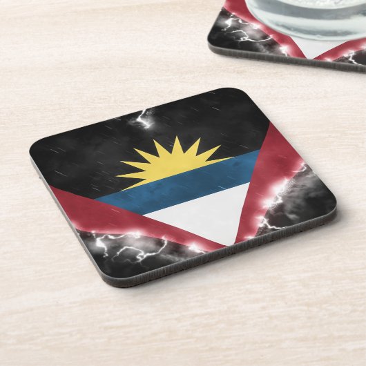 Starkes Antigua und Barbuda Untersetzer (Linke Seite)