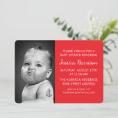 Starkes Beared Baby Einladung (Stehend Vorderseite)