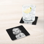 Starkes Beared Baby Rechteckiger Pappuntersetzer (Vor Ort)