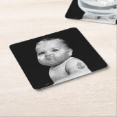 Starkes Beared Baby Rechteckiger Pappuntersetzer (angewinkelt)