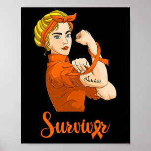 Starkes Bewusstsein für Blutkrebs Poster