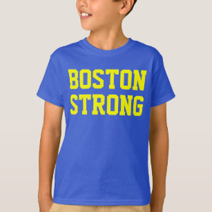 Starkes blaues Gelb Bostons T-Shirt
