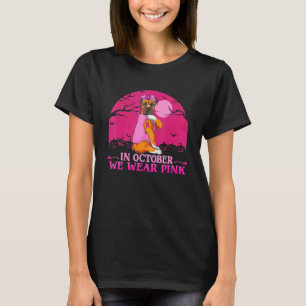 Starkes Boxerhund-Tattoo Im Oktober tragen wir Ros T-Shirt