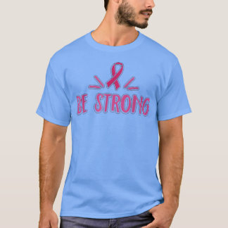 Starkes Brustkrebs-Bewusstsein Pink Ribbon Stro T-Shirt
