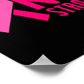 Starkes Brustkrebs-Bewusstsein Poster (Ecke)