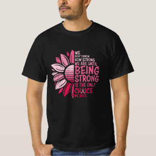 Starkes Brustkrebs-Bewusstsein Sonnenblumen T-Shirt
