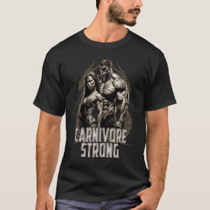 Starkes Carnivore-Paar im Fitnessstudio T-Shirt