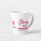 STARKES COURAGEOUS FRAU Christliches Monogramm Milchtasse (Rechte Ecke)