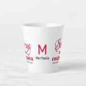 STARKES COURAGEOUS FRAU Christliches Monogramm Milchtasse (Vorderseite)