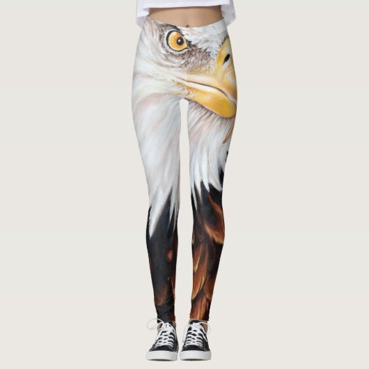 Starkes Eagle-Ölgemälde Leggings (Vorderseite)