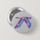 Starkes Frauen-Fliegen Button (Vorne & Hinten)