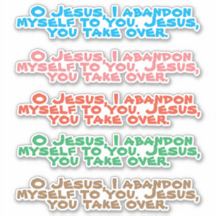 Starkes Gebet der Aufgeben-Jesus-Vinylkontur Aufkleber