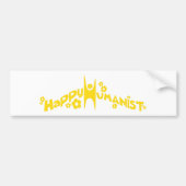 Starkes glückliches Humanist-Gold Autoaufkleber (Vorne)