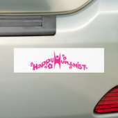 Starkes glückliches Humanist-Rosa Autoaufkleber (Auf Auto)