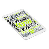 Starkes Gym-Workout-Wortwolke Magnet (Rechte Seite)