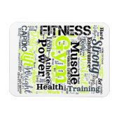 Starkes Gym-Workout-Wortwolke Magnet (Horizontal)