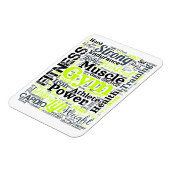 Starkes Gym-Workout-Wortwolke Magnet (Linke Seite)