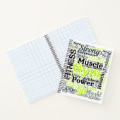 Starkes Gym-Workout-Wortwolke Notizblock (Innenseite)