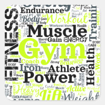 Starkes Gym-Workout-Wortwolke