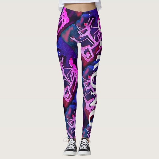 Starkes Gymnastik Leggings (Vorderseite)