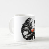 Starkes Herz Kaffeetasse (Vorderseite Links)