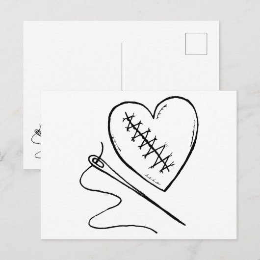 Starkes Herz Postkarte (Vorne/Hinten)