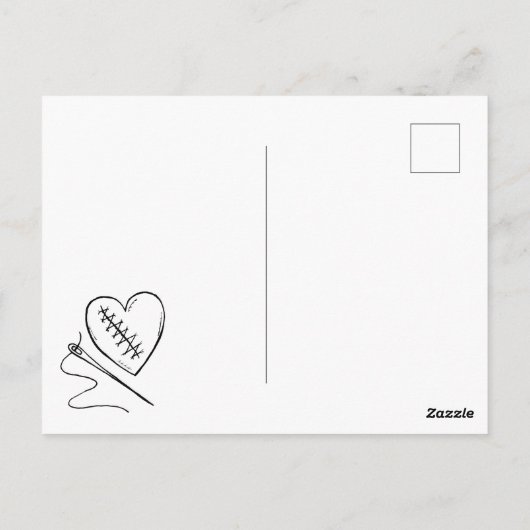 Starkes Herz Postkarte (Rückseite)