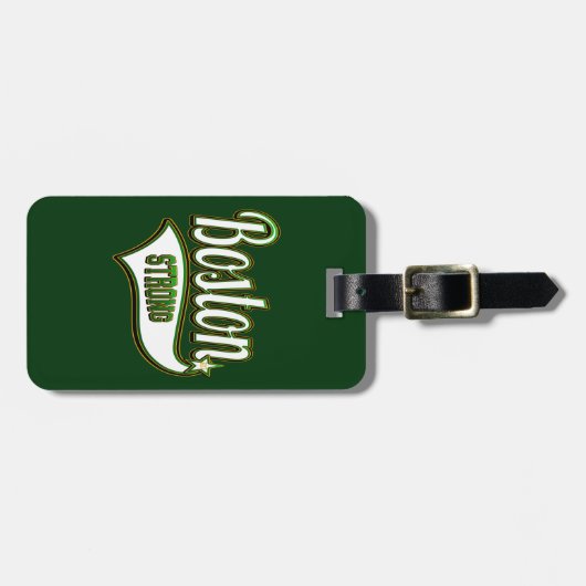 Starkes irisches GRÜN Bostons Gepäckanhänger (Vorderseite horizontal)