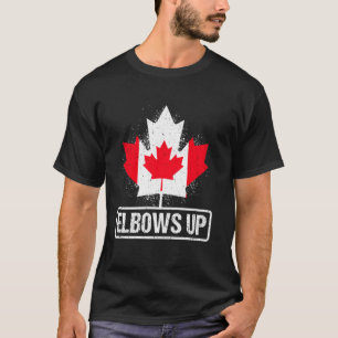 Starkes Kanada in Kanada Elbows Up Canada Est T-Shirt