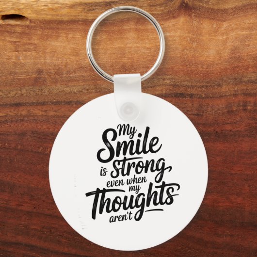 Starkes Lächeln, ruhiger Kampf Schlüsselanhänger (Rückseite)