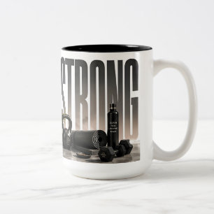 Starkes Luxus-Fitness-Editorial-Grafik Zweifarbige Tasse