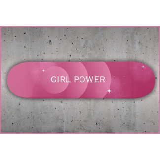 Starkes Mädchen Power Abstract Hot Pink Skateboard