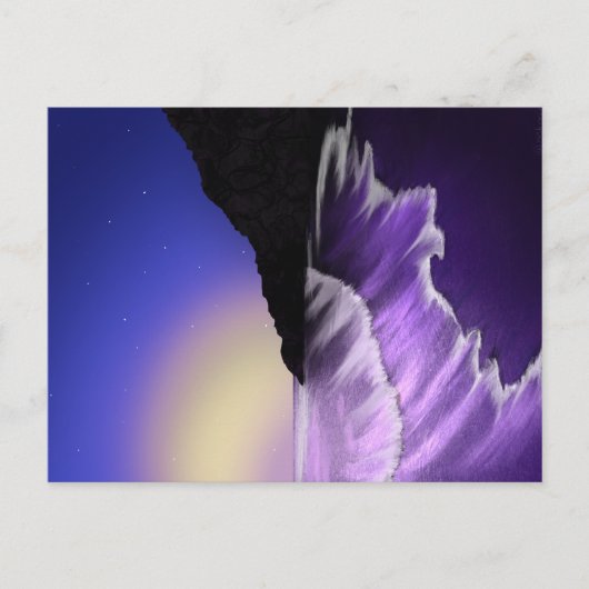 Starkes Meer und Sternenhimmel Postkarte (Vorderseite)