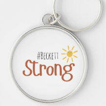 starkes #name Kindkrebs-Schlüsselanhänger-Geschenk