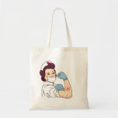 Starkes Retro-Krankenzeichen Tragetasche (Vorne)