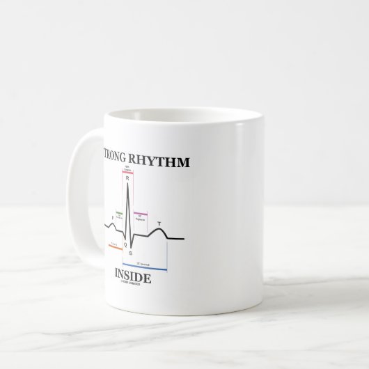 Starkes Rhythmus-Innere (ECG/EKG Herzschlag) Kaffeetasse (Vorderseite Links)
